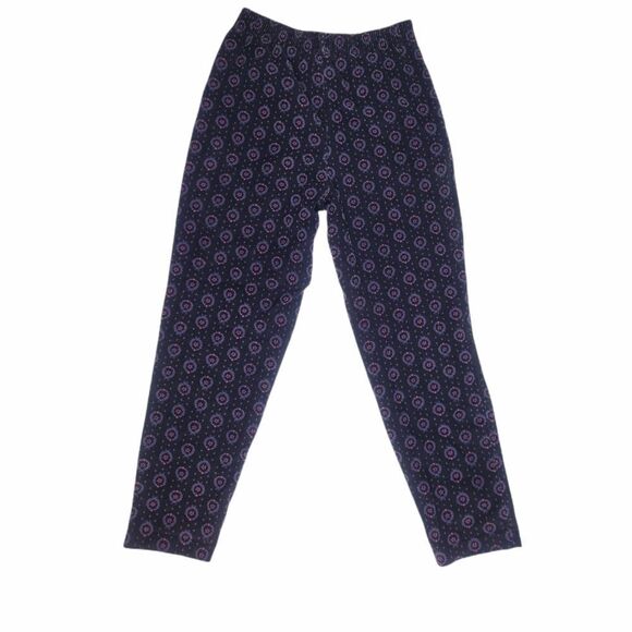 VINTAGE 90s pants high‎ rise printed pull on corduroy S/M - Picture 2 of 8